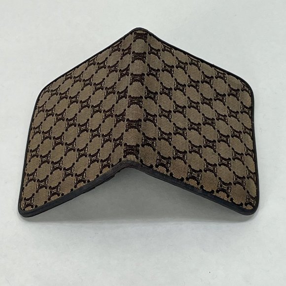 CELINE Macadam Card Holder Case Wallet Purse Brown Canvas - Picture 9 of 16